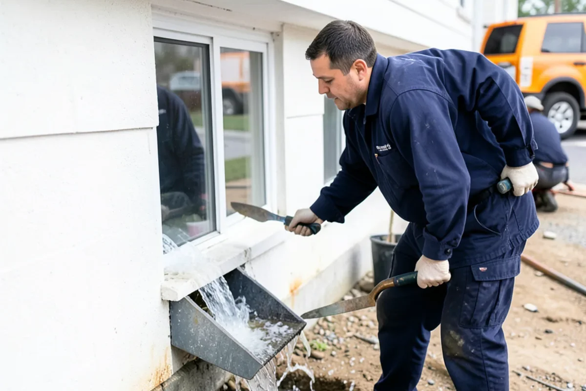 street water entering window during water mitigation in Baltimore MD