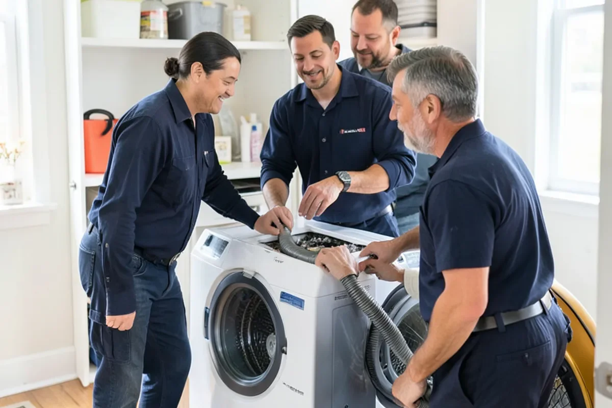 us 1 townhome laundry burst during water mitigation in Baltimore MD