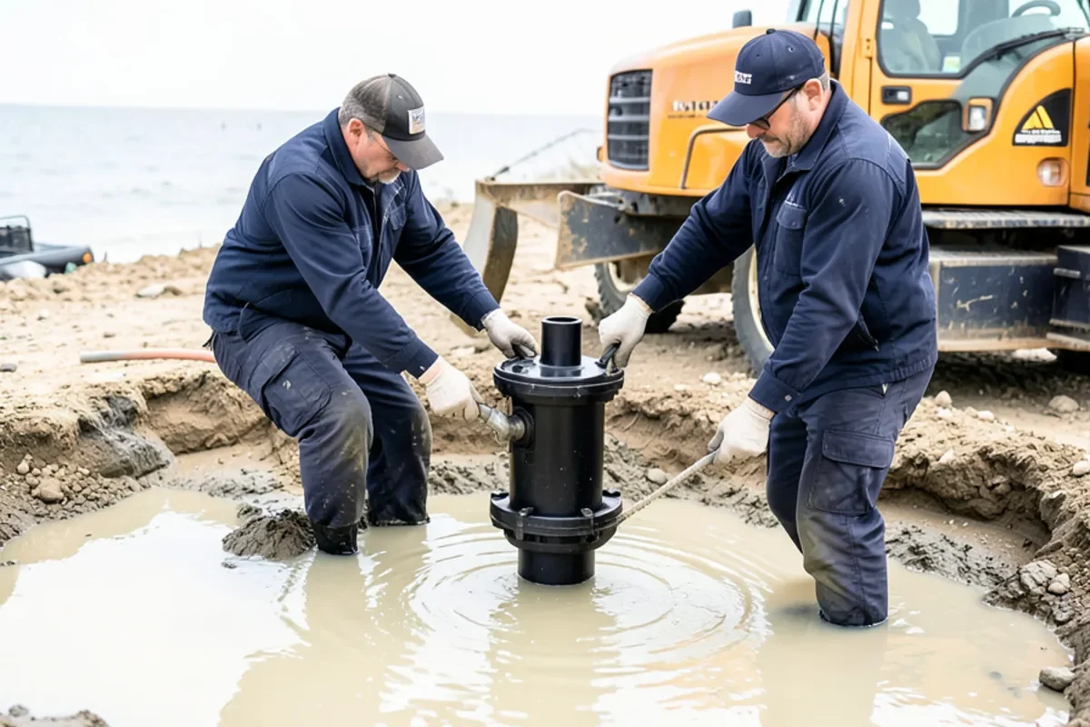 back river tidal pumping during water mitigation in Baltimore MD