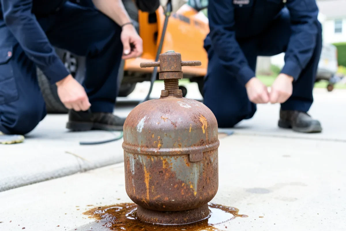 well pressure tank leak during water mitigation in Baltimore MD
