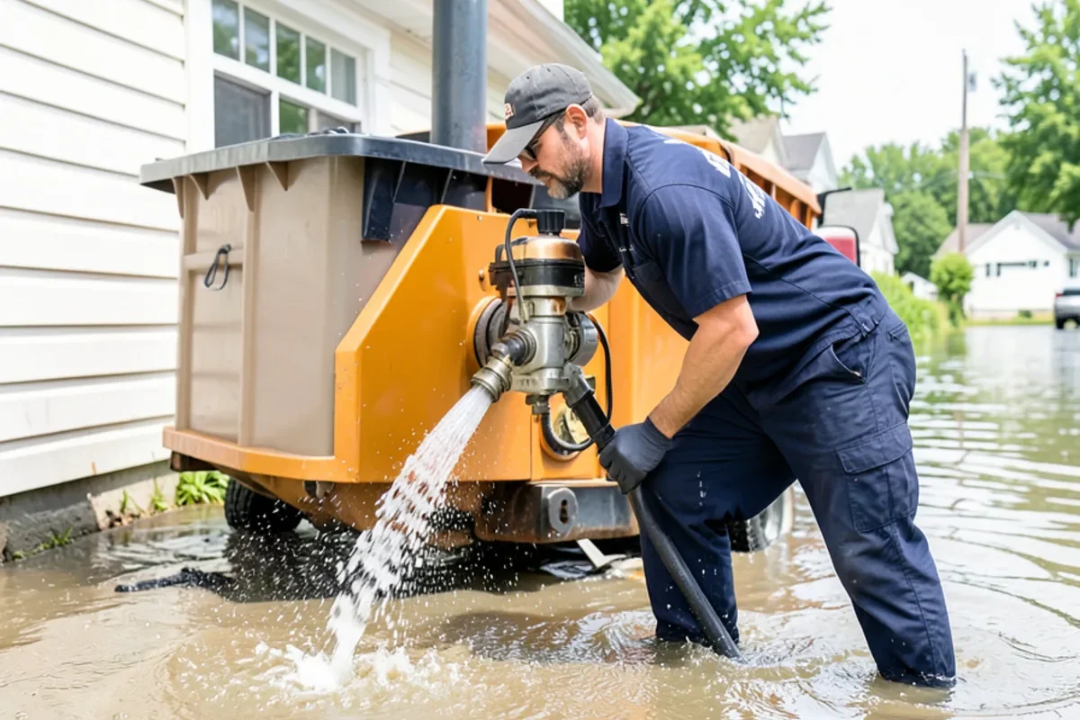 high capacity water pumping during water mitigation in Baltimore MD